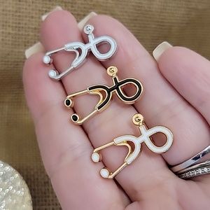 STETHOSCOPE MEDICAL PROFESSIONAL PIN, Choice of Color